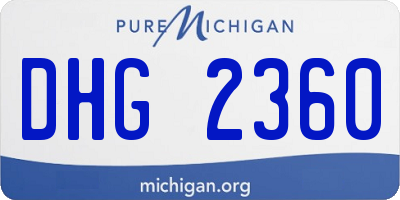 MI license plate DHG2360