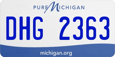 MI license plate DHG2363