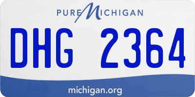 MI license plate DHG2364