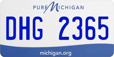 MI license plate DHG2365