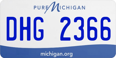 MI license plate DHG2366
