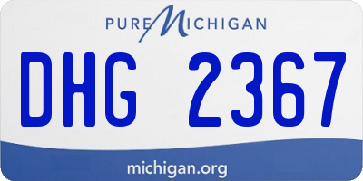 MI license plate DHG2367