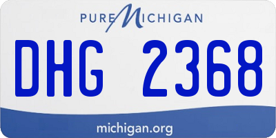 MI license plate DHG2368