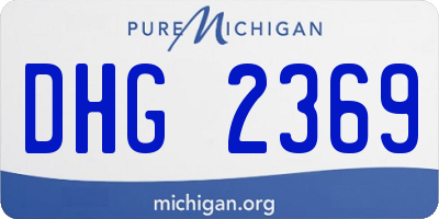 MI license plate DHG2369