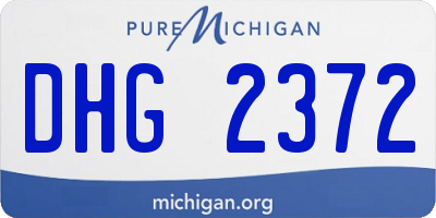MI license plate DHG2372