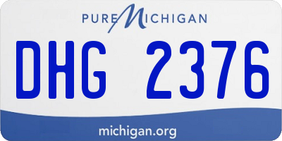 MI license plate DHG2376