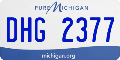 MI license plate DHG2377