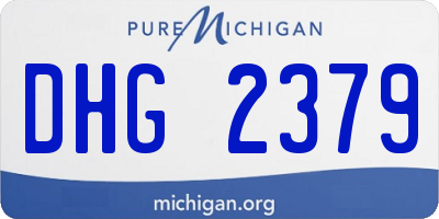 MI license plate DHG2379