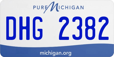 MI license plate DHG2382