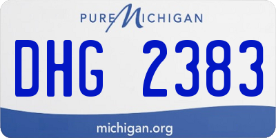 MI license plate DHG2383