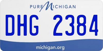 MI license plate DHG2384