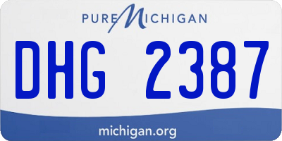 MI license plate DHG2387