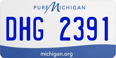 MI license plate DHG2391
