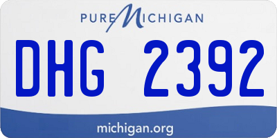 MI license plate DHG2392