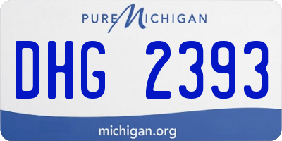MI license plate DHG2393