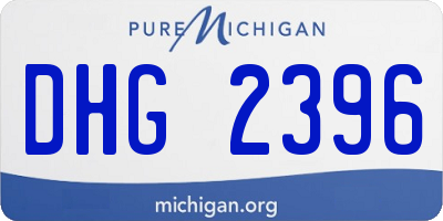MI license plate DHG2396