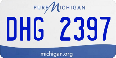 MI license plate DHG2397