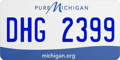 MI license plate DHG2399