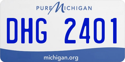 MI license plate DHG2401