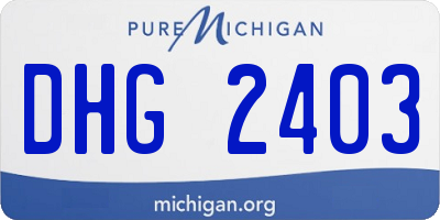 MI license plate DHG2403