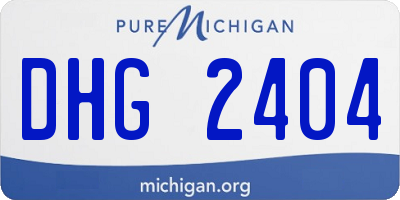 MI license plate DHG2404