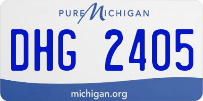 MI license plate DHG2405