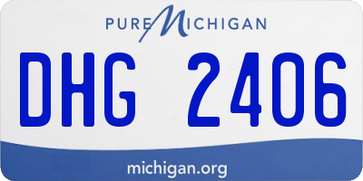 MI license plate DHG2406