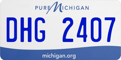MI license plate DHG2407
