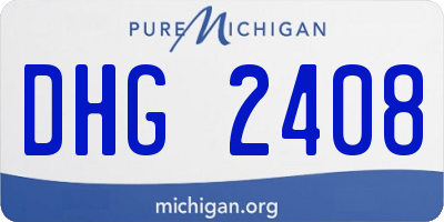 MI license plate DHG2408