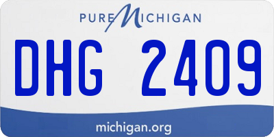 MI license plate DHG2409