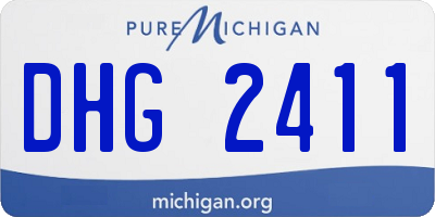 MI license plate DHG2411