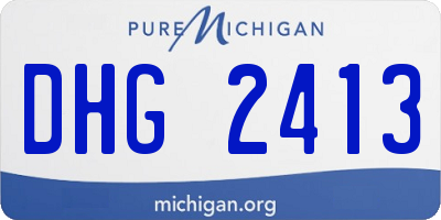 MI license plate DHG2413