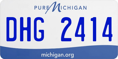 MI license plate DHG2414