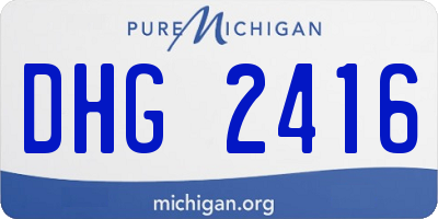 MI license plate DHG2416