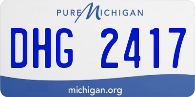 MI license plate DHG2417