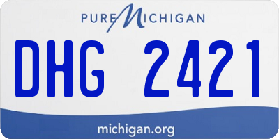 MI license plate DHG2421
