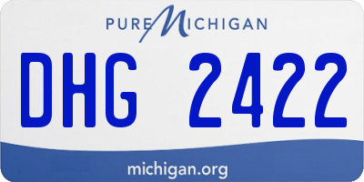 MI license plate DHG2422