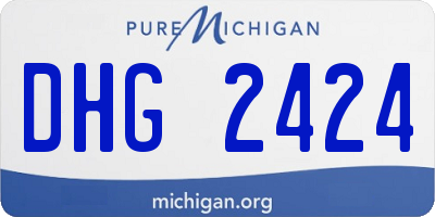 MI license plate DHG2424