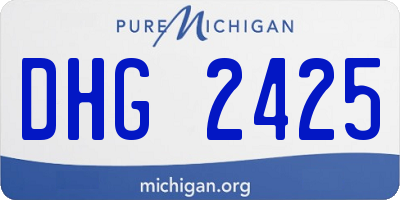 MI license plate DHG2425