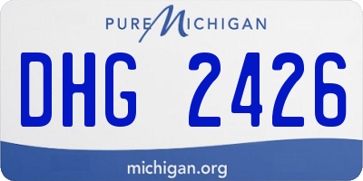 MI license plate DHG2426