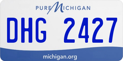 MI license plate DHG2427