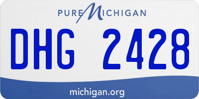 MI license plate DHG2428
