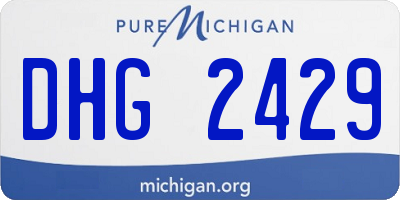 MI license plate DHG2429