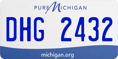 MI license plate DHG2432