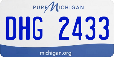 MI license plate DHG2433