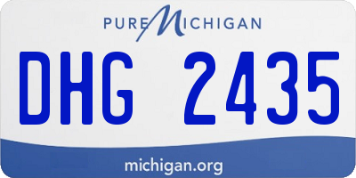 MI license plate DHG2435