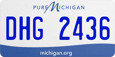 MI license plate DHG2436