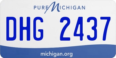 MI license plate DHG2437