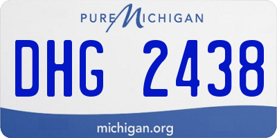 MI license plate DHG2438