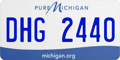 MI license plate DHG2440